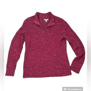 Croft and Barrow Raspberry Red Sweater Size Small EUC